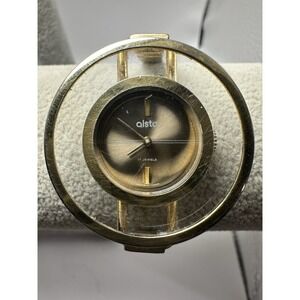 Alsta Ladies Watch 8020-0260R Manual Wind Works 36MM 6.5" Stretch Band Retro B12